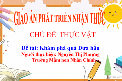 Đề tài: Khám phá quả Dưa hấu