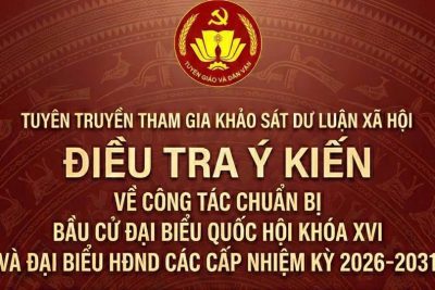 TUYÊN TRUYỀN THAM GIA ĐIỀU TRA DƯ LUẬN XÃ HỘI VỀ CÔNG TÁC CHUẨN BỊ BẦU CỬ ĐẠI BIỂU QUỐC HỘI KHÓA XVI